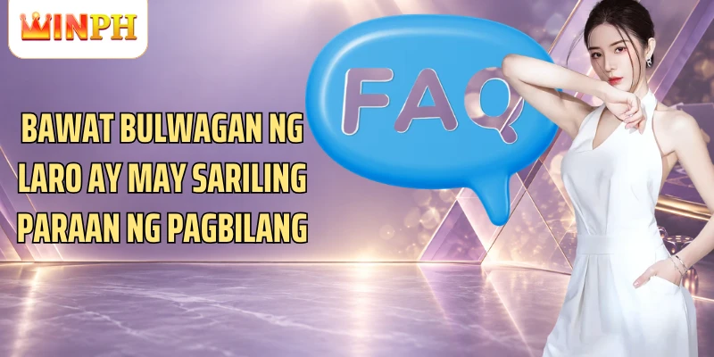 Bawat bulwagan ng laro ay may sariling paraan ng pagbilang