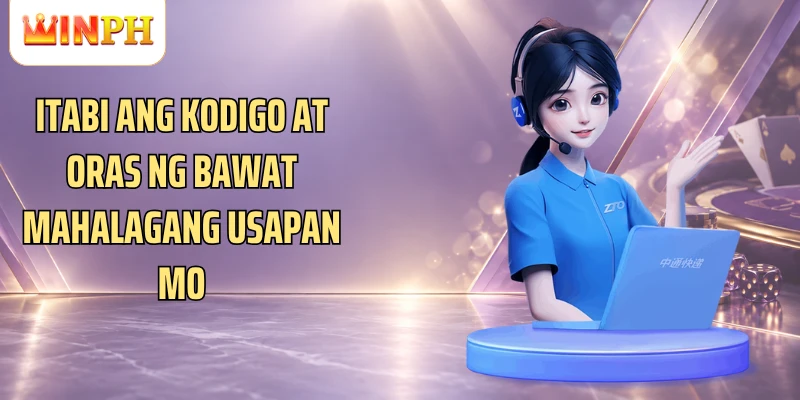Itabi ang kodigo at oras ng bawat mahalagang usapan mo